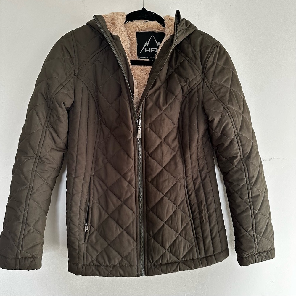 Quilted Fur Lined Jacket Gem